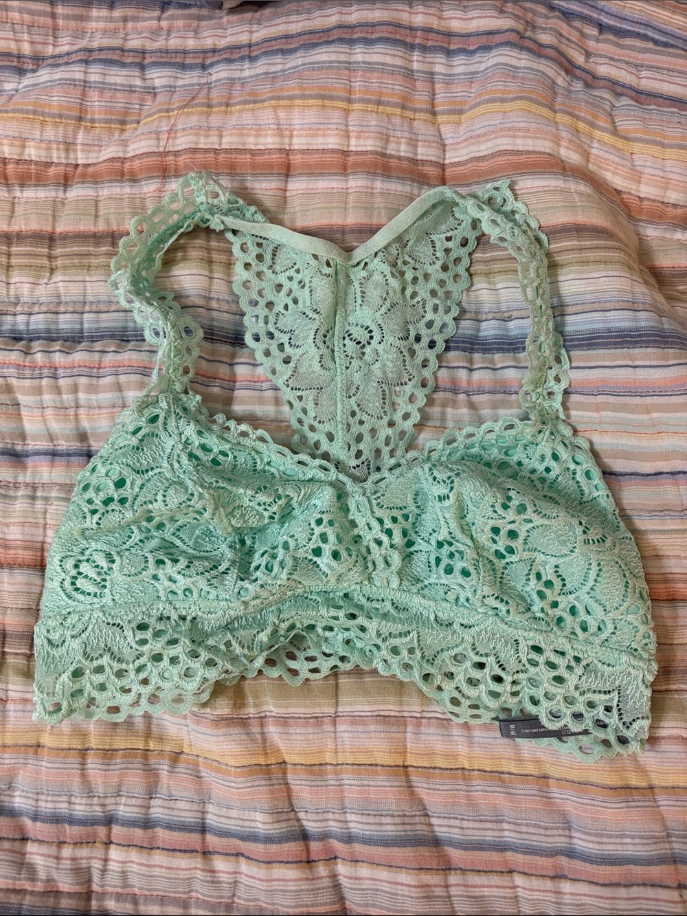 aerie Mint Green Lace Racerback Bralette
